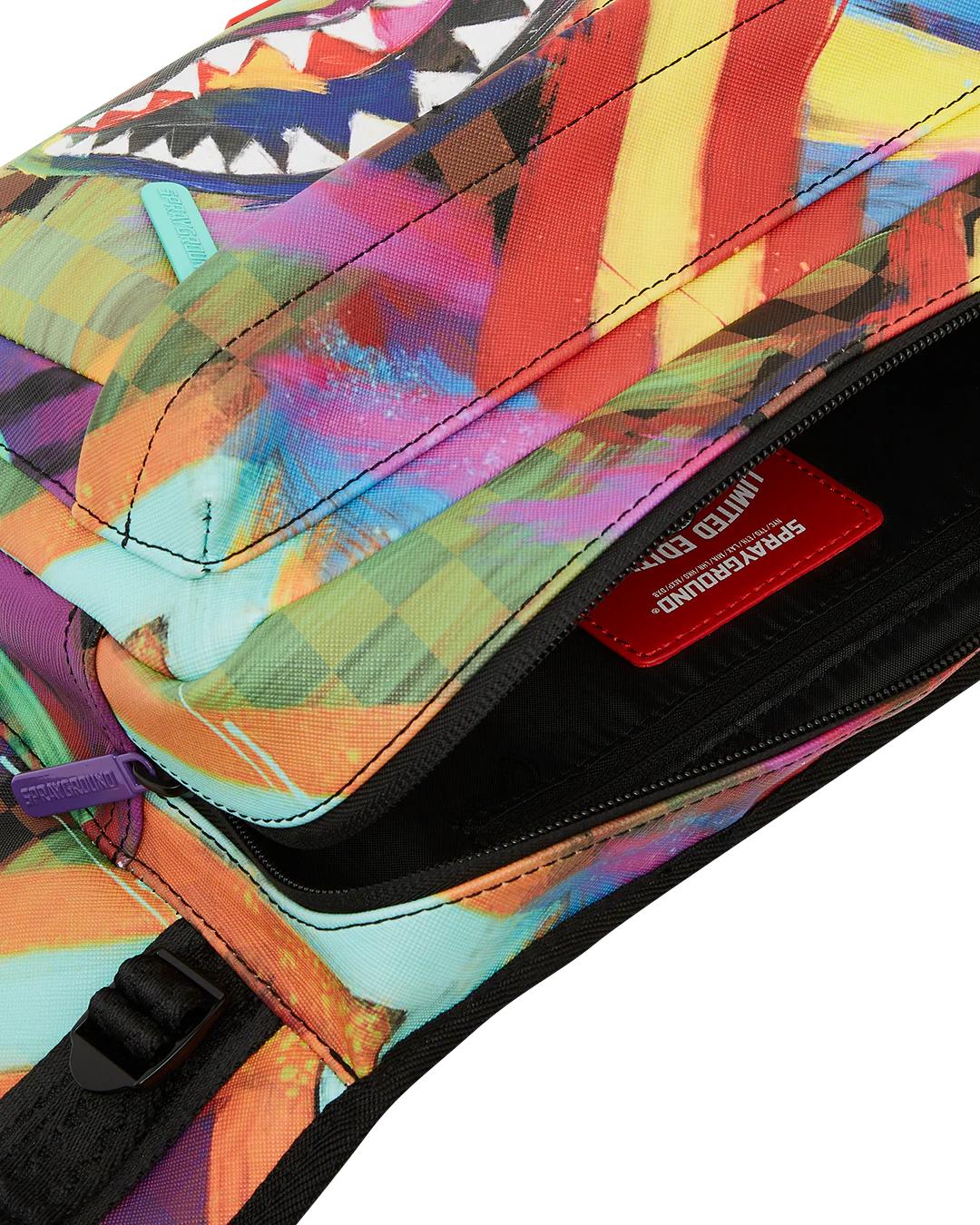 Sprayground Essential | SHARKS IN PARIS CITY STREAKS CARGO CROSSBODY