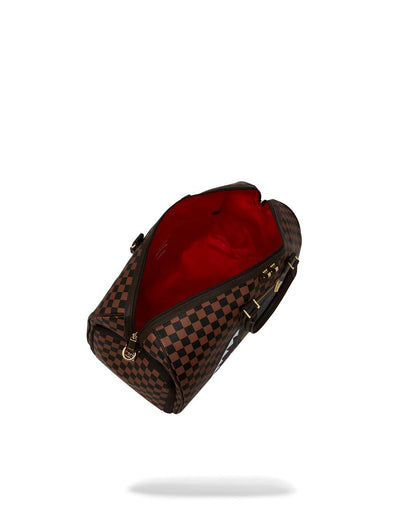 Sprayground Premium | EXTERIOR GOLD ZIP POCKET SHARKS IN PARIS DUFFLE