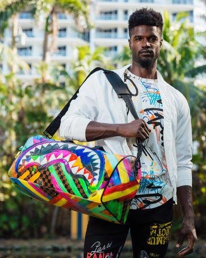 Sprayground Signature | SHARKS IN PARIS CITY STREAKS DUFFLE