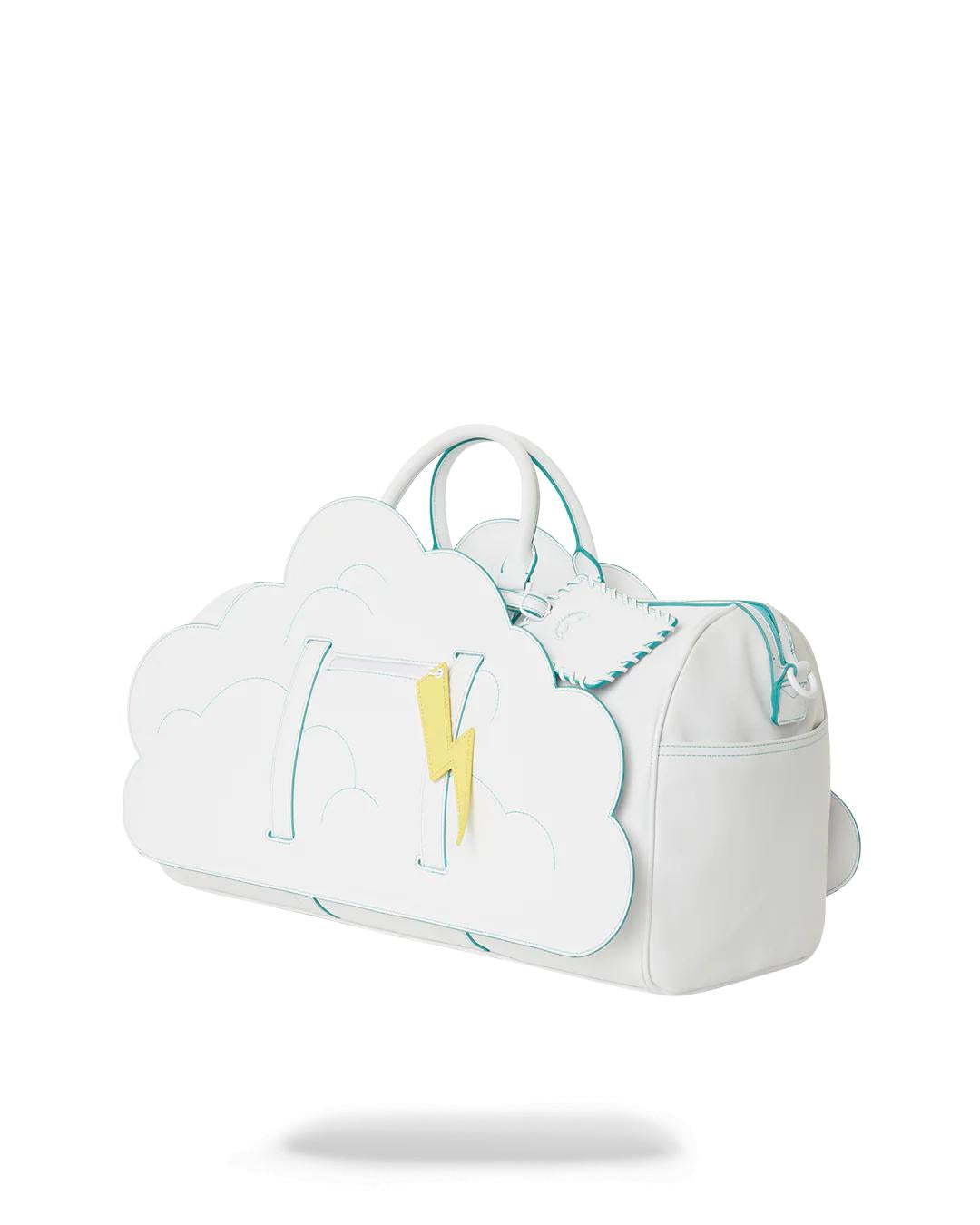 Sprayground Premium | CLOUDY WITH A CHANCE OF SHARK DUFFLE