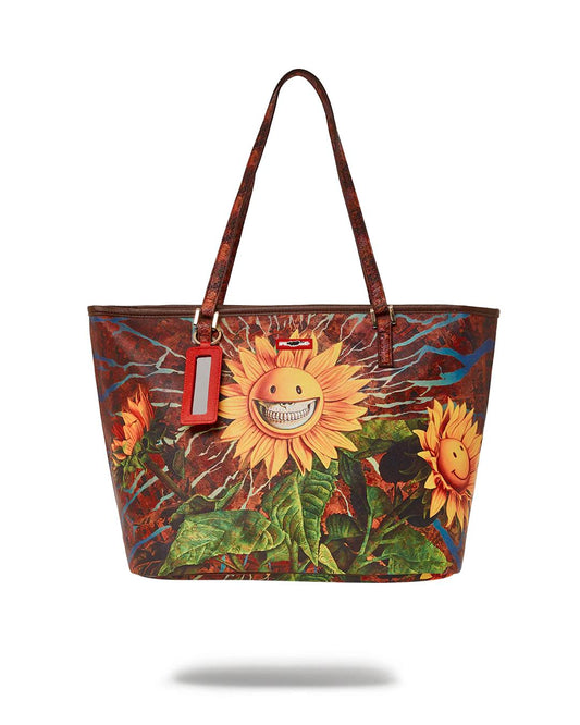 Sprayground Signature | SUNFLOWER GRIN RON ENGLISH COLLAB TOTE
