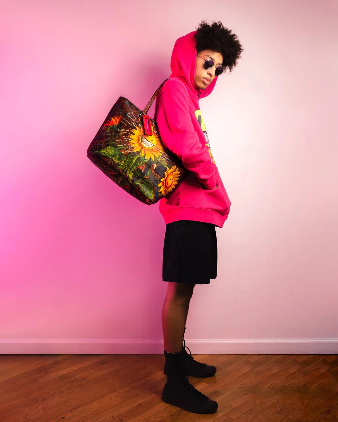 Sprayground Signature | SUNFLOWER GRIN RON ENGLISH COLLAB TOTE