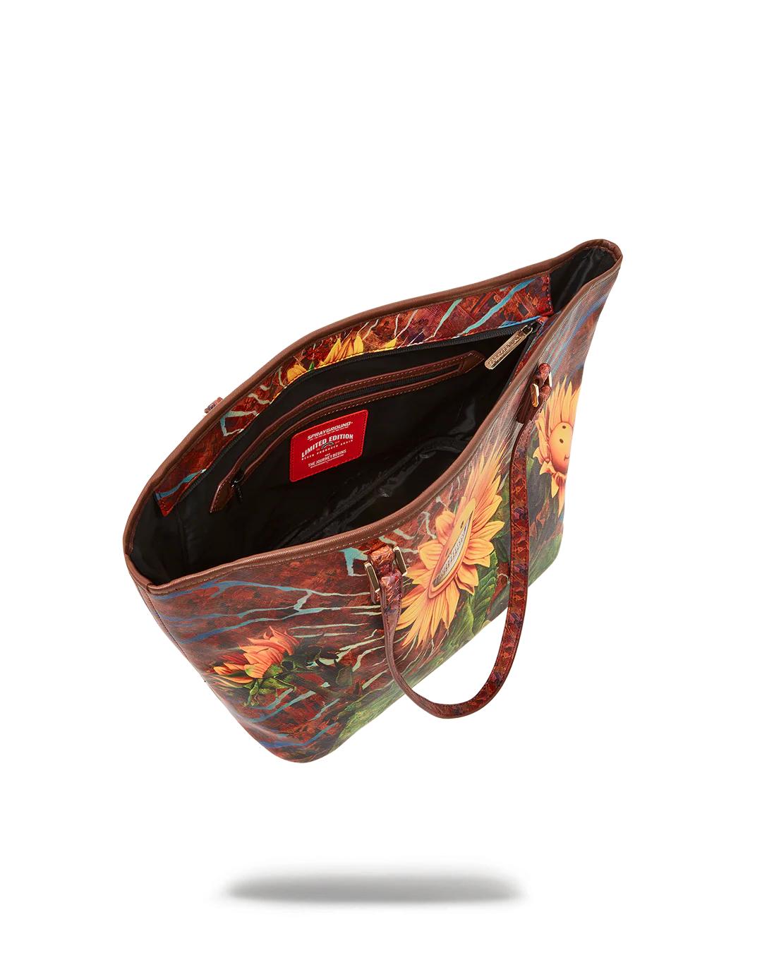 Sprayground Signature | SUNFLOWER GRIN RON ENGLISH COLLAB TOTE