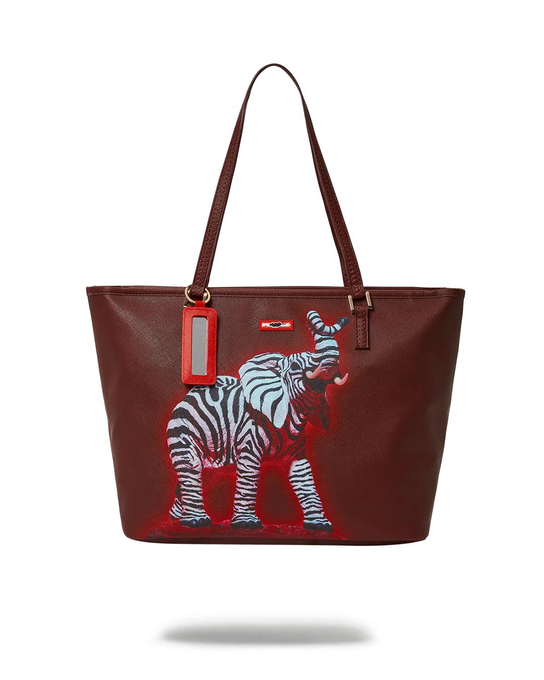 Sprayground Classic | ZEBRA ELEPHANT RON ENGLISH COLLAB TOTE