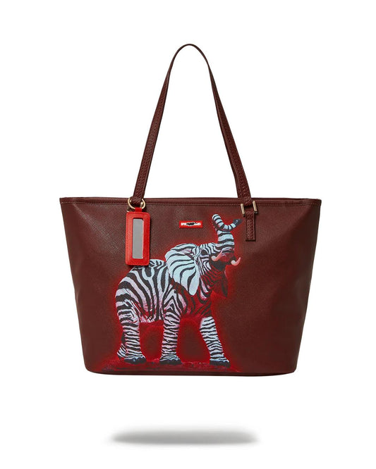 Sprayground Classic | ZEBRA ELEPHANT RON ENGLISH COLLAB TOTE