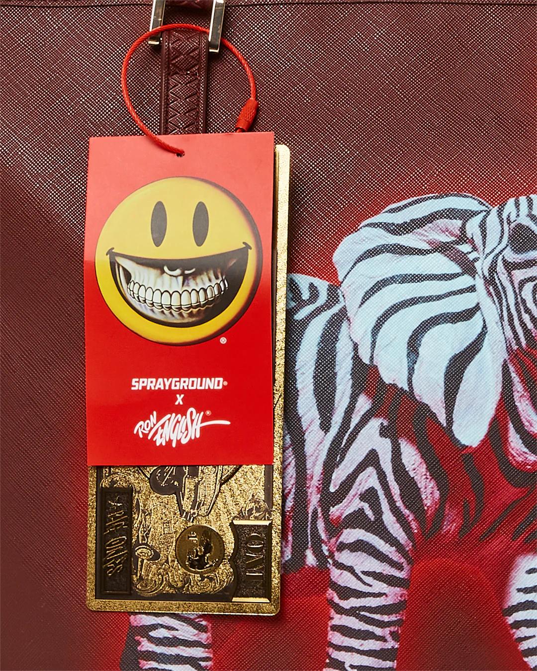 Sprayground Classic | ZEBRA ELEPHANT RON ENGLISH COLLAB TOTE