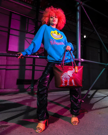 Sprayground Classic | ZEBRA ELEPHANT RON ENGLISH COLLAB TOTE