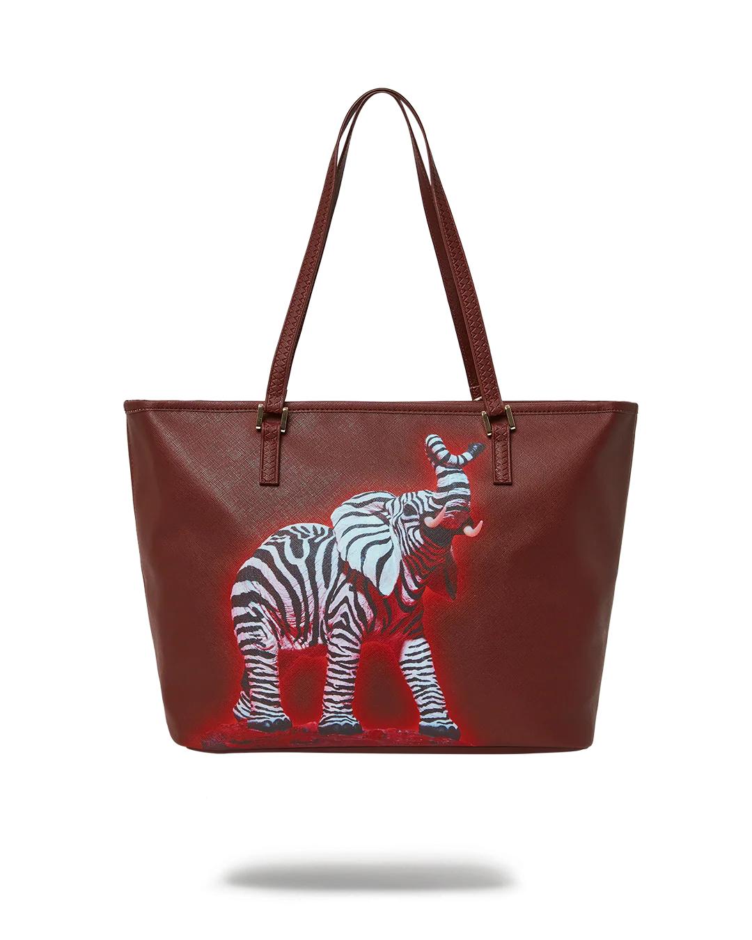 Sprayground Classic | ZEBRA ELEPHANT RON ENGLISH COLLAB TOTE