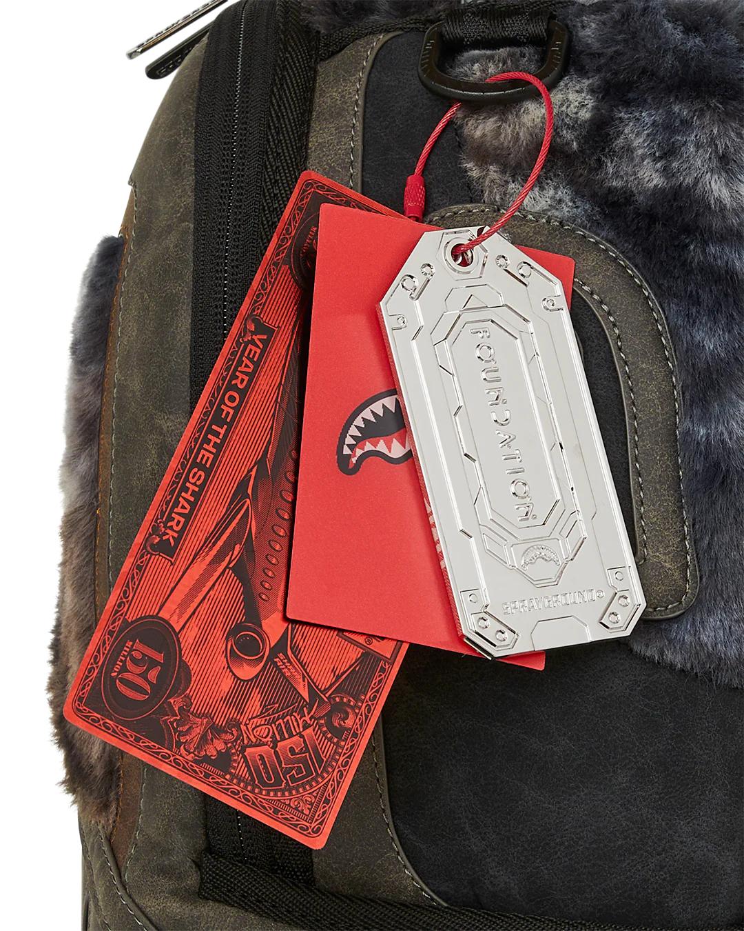 Sprayground Recommended | FOUNDATION DAYS FUR COAT SHARK BACKPACK