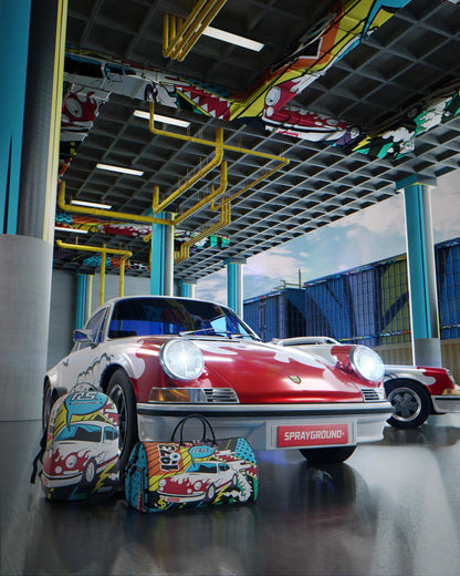 Sprayground Featured | PORSCHE 1972 COLLAB DUFFLE (ONLY 1,911 UNITS MADE)