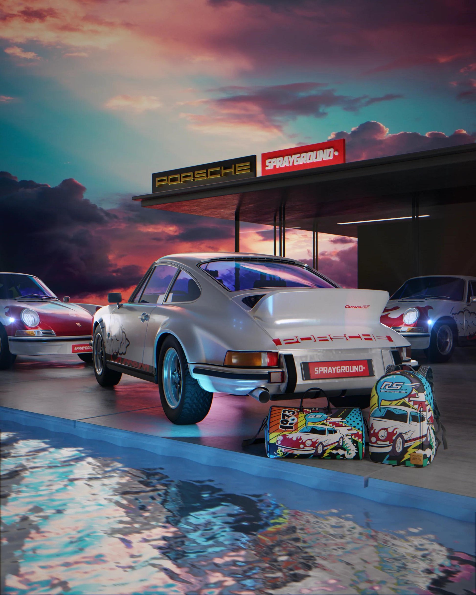 Sprayground Featured | PORSCHE 1972 COLLAB DUFFLE (ONLY 1,911 UNITS MADE)