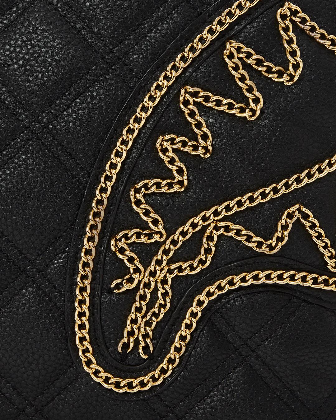 Sprayground Premium | NOIR QUILT GOLD CHAIN SHARK TOTE