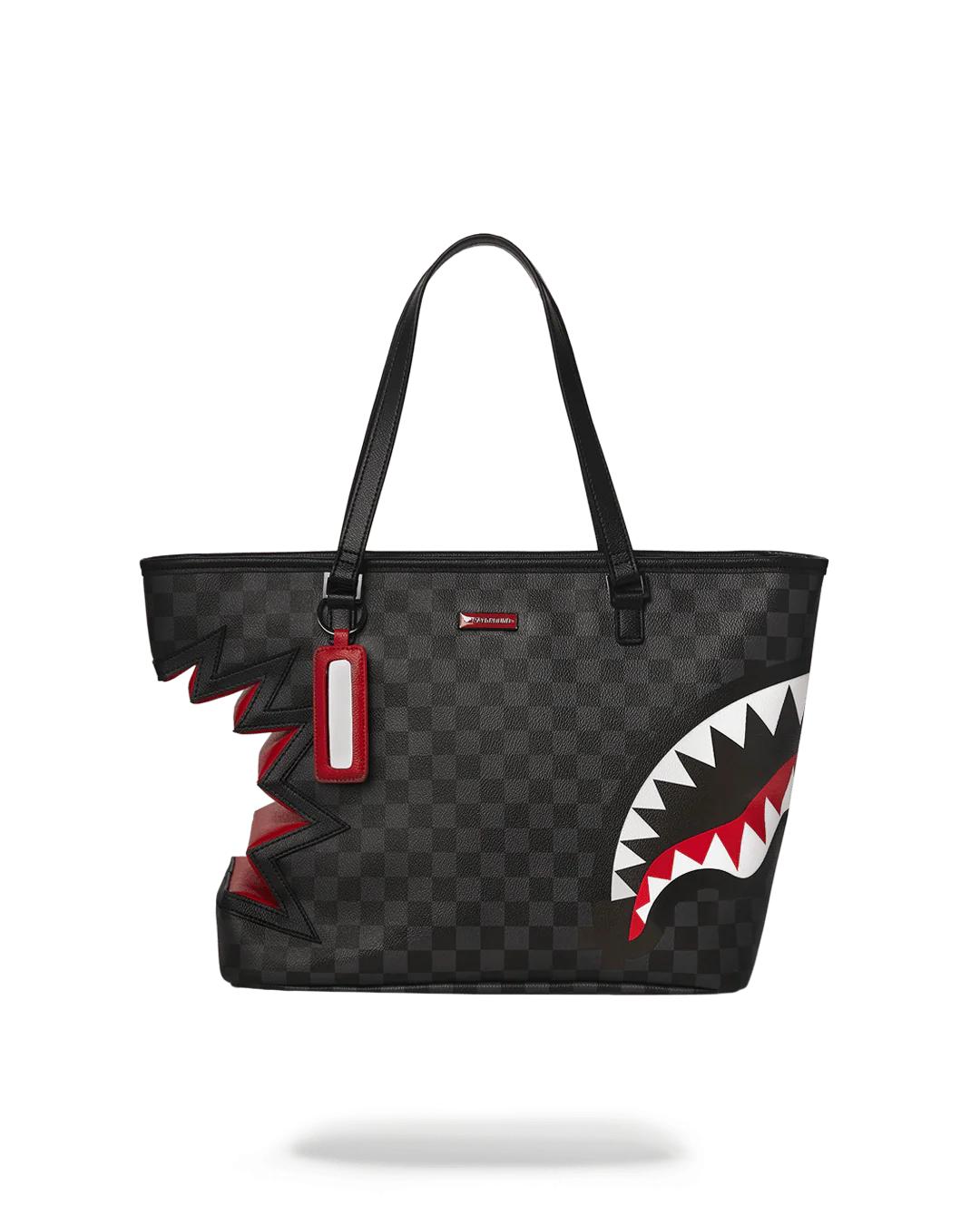 Sprayground New | SHARK BITE SHARKS IN PARIS GRAY TOTE