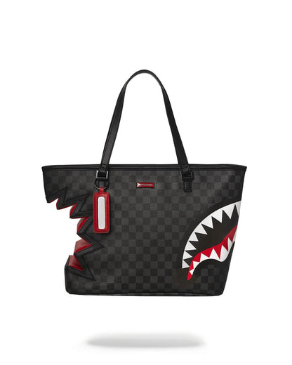 Sprayground New | SHARK BITE SHARKS IN PARIS GRAY TOTE