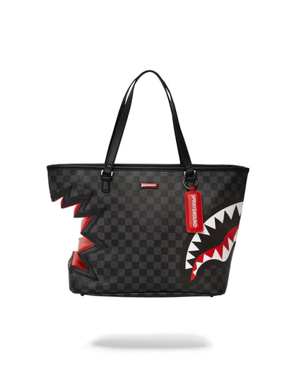 Sprayground New | SHARK BITE SHARKS IN PARIS GRAY TOTE