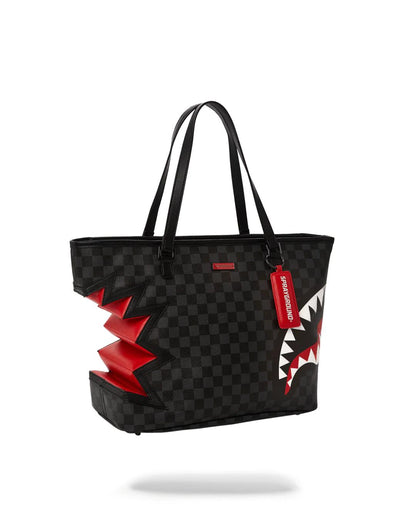 Sprayground New | SHARK BITE SHARKS IN PARIS GRAY TOTE