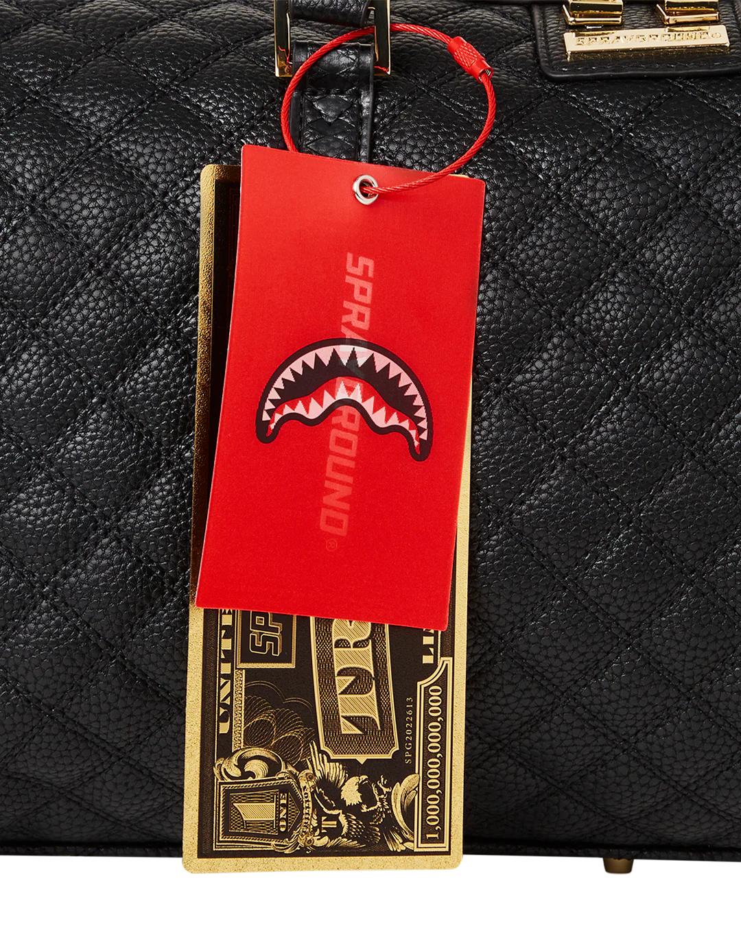 Sprayground Recommended | LEVELED UP SPLIT QUILT SHARK MINI DUFFLE