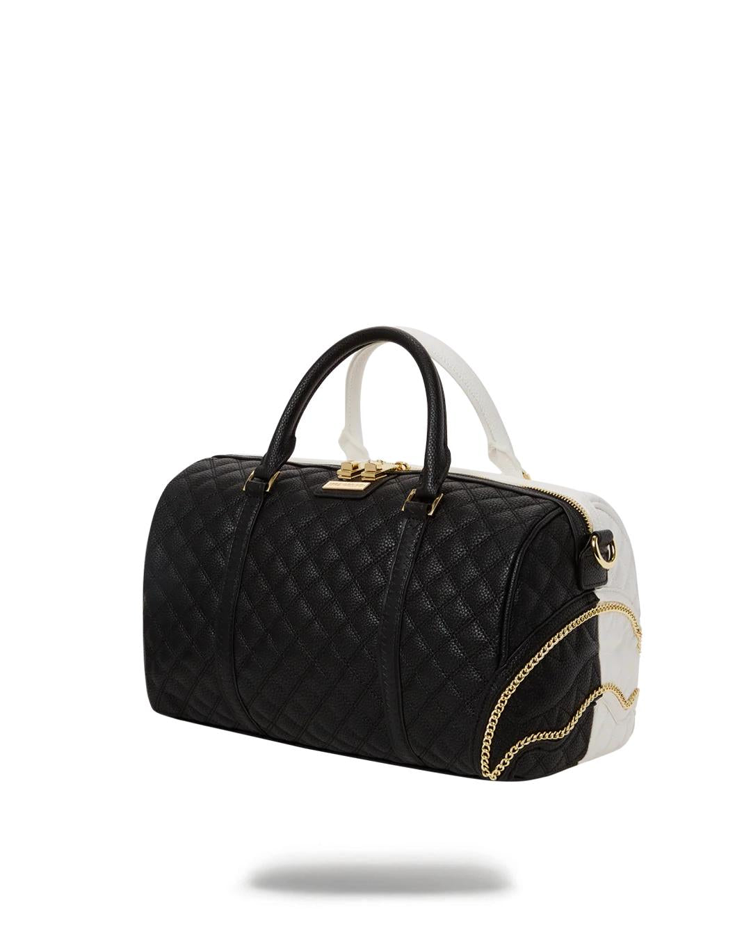 Sprayground Recommended | LEVELED UP SPLIT QUILT SHARK MINI DUFFLE