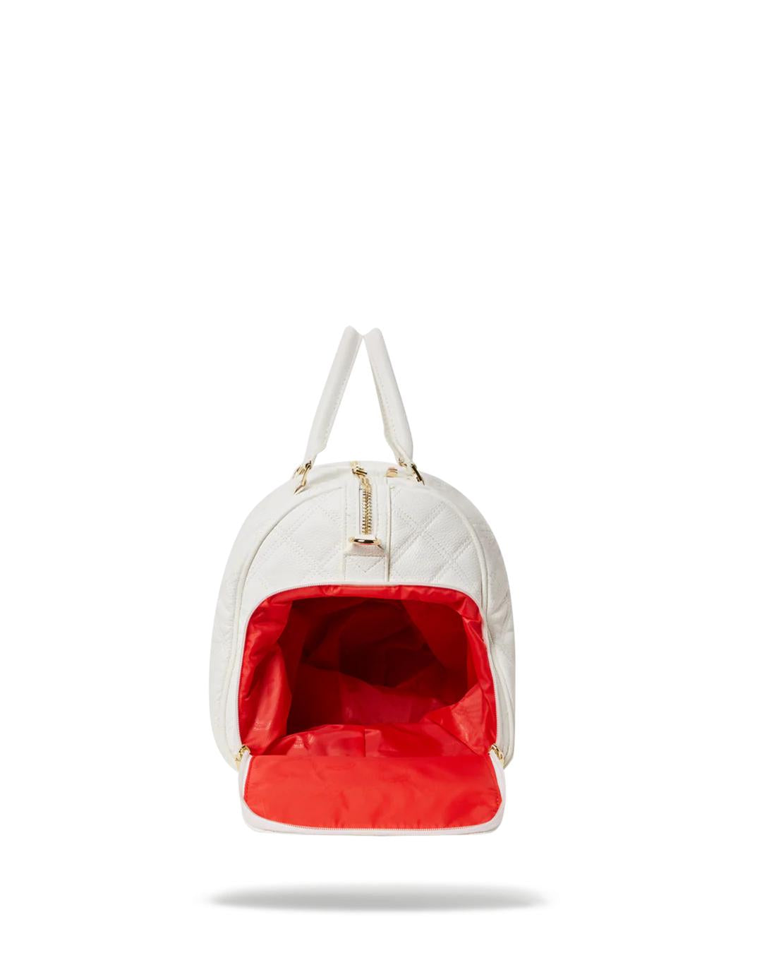 Sprayground Best Seller | RIVIERA LE BLANC GOLD CHAIN SHARK DUFFLE