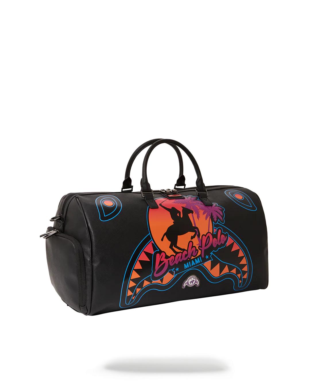 Sprayground New | MIAMI BEACH POLO COLLAB DUFFLE (BLACK)