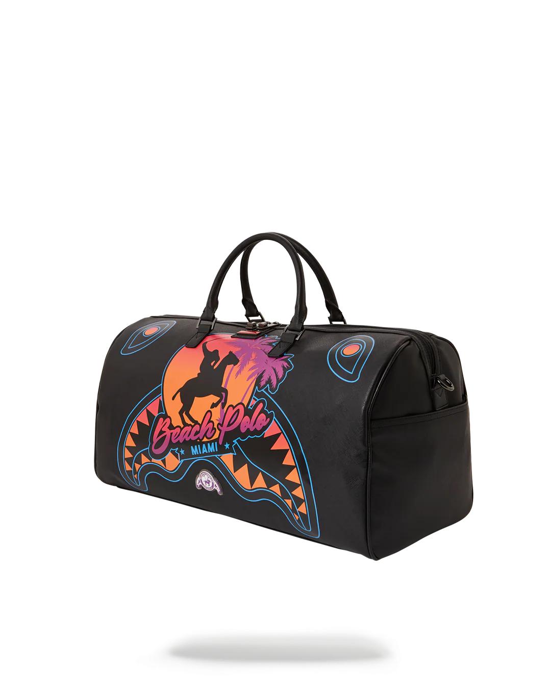 Sprayground New | MIAMI BEACH POLO COLLAB DUFFLE (BLACK)