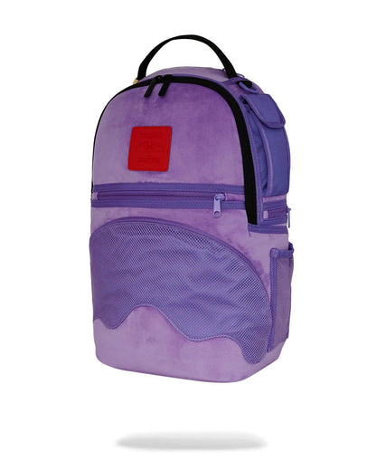 Sprayground Exclusive | NOOO WAY!!! A REVERSIBLE BACKPACK - PURPLE VELOUR TO OG SHARKS IN PARI