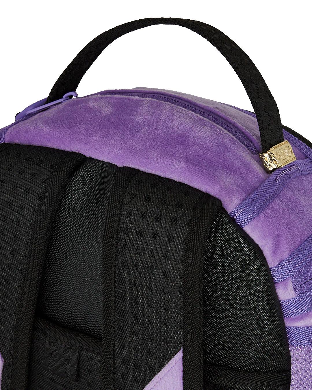 Sprayground Exclusive | NOOO WAY!!! A REVERSIBLE BACKPACK - PURPLE VELOUR TO OG SHARKS IN PARI