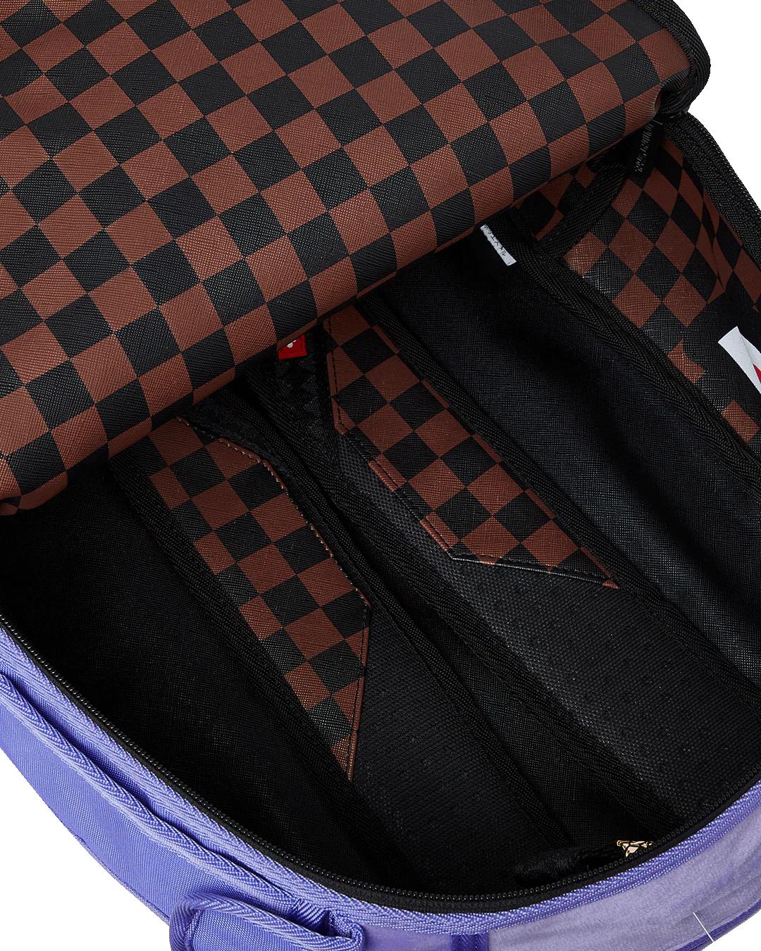 Sprayground Exclusive | NOOO WAY!!! A REVERSIBLE BACKPACK - PURPLE VELOUR TO OG SHARKS IN PARI
