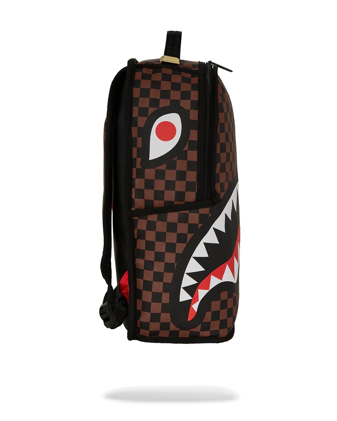 Sprayground Exclusive | NOOO WAY!!! A REVERSIBLE BACKPACK - PURPLE VELOUR TO OG SHARKS IN PARI
