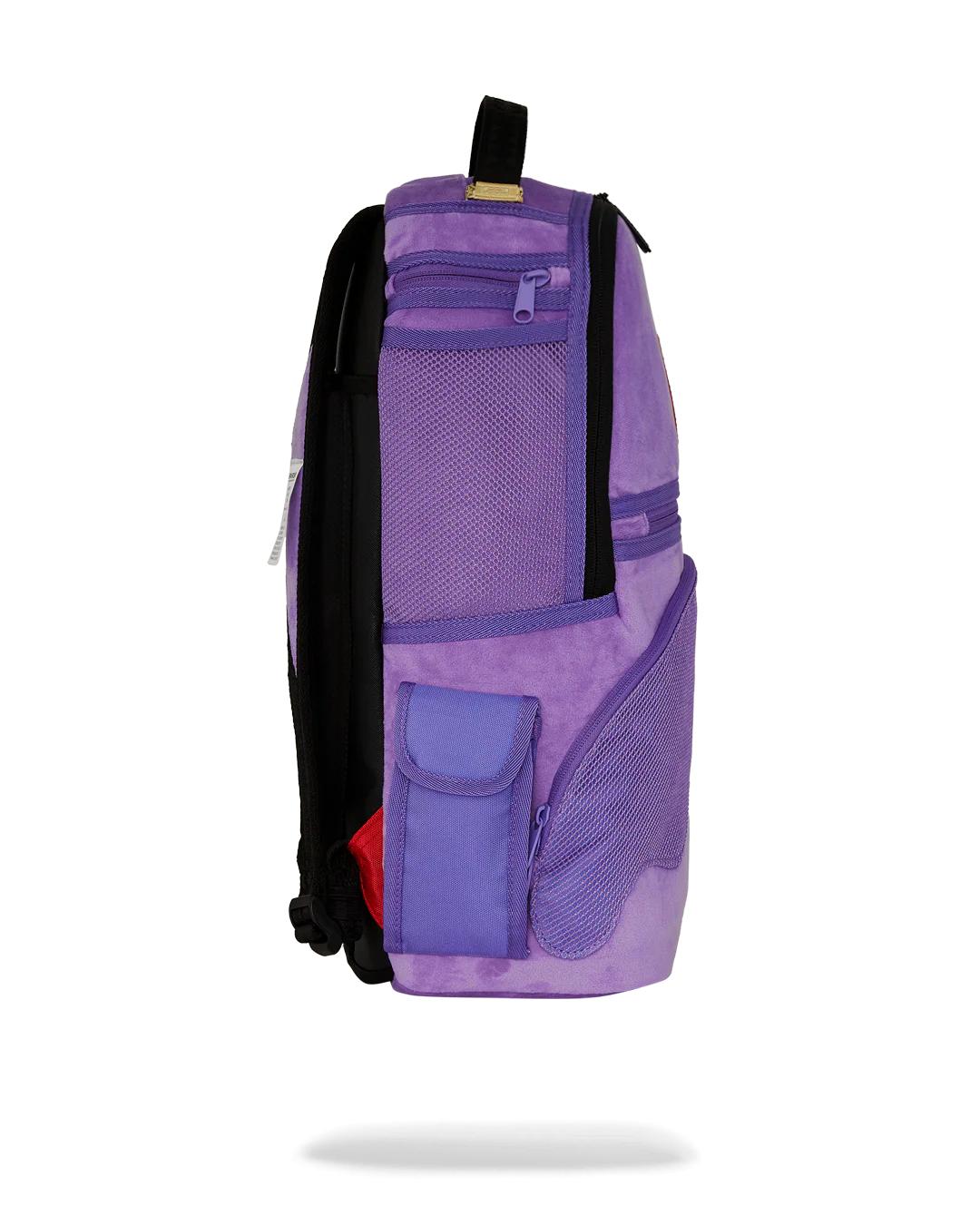 Sprayground Exclusive | NOOO WAY!!! A REVERSIBLE BACKPACK - PURPLE VELOUR TO OG SHARKS IN PARI