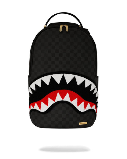 Sprayground Exclusive | LIGHTS OUT SHARKS IN PARIS CHENILLE SHARK BACKPACK
