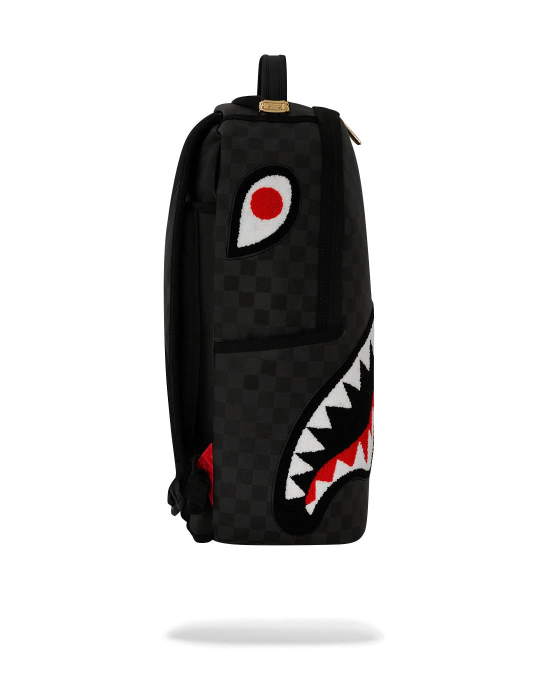 Sprayground Exclusive | LIGHTS OUT SHARKS IN PARIS CHENILLE SHARK BACKPACK