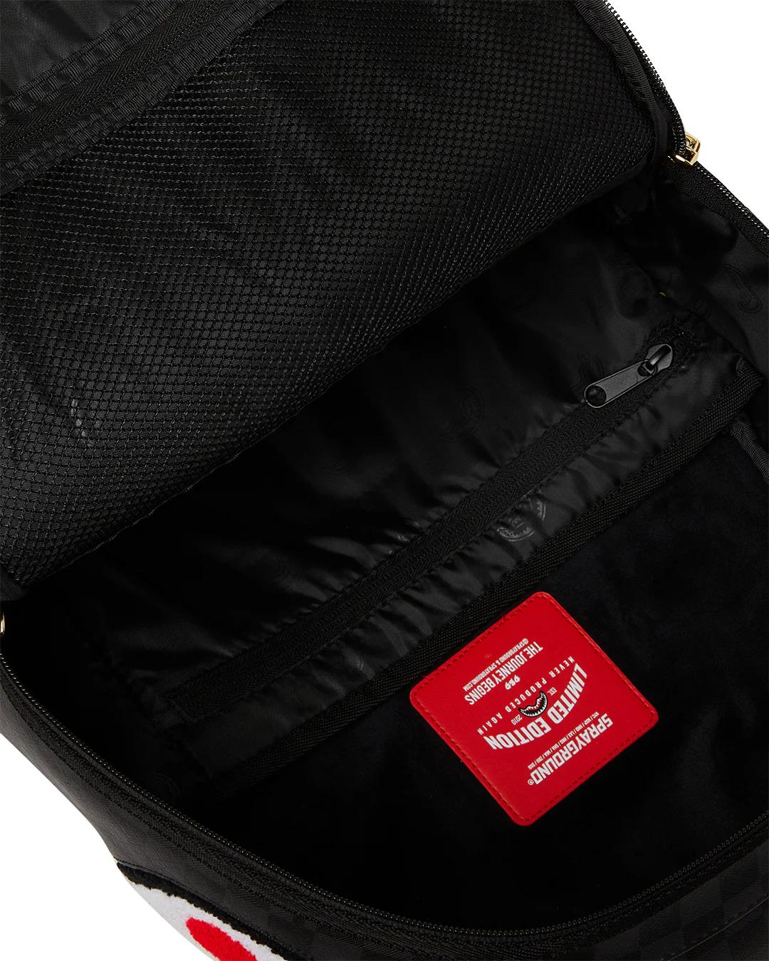 Sprayground Exclusive | LIGHTS OUT SHARKS IN PARIS CHENILLE SHARK BACKPACK