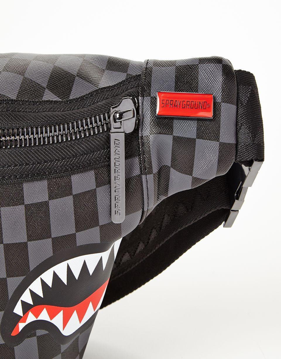 Sprayground Premium | SHARKS IN PARIS (BLACK CHECKERED EDITION) CROSSBODY