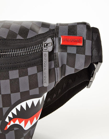 Sprayground Premium | SHARKS IN PARIS (BLACK CHECKERED EDITION) CROSSBODY