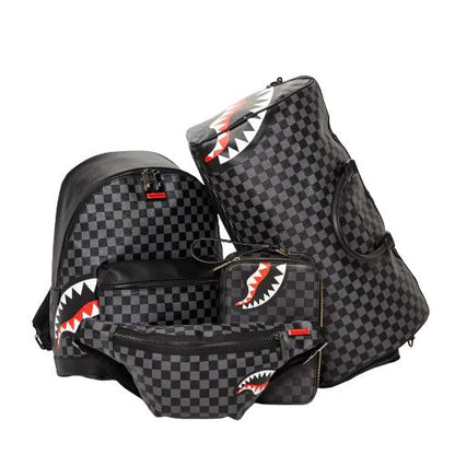 Sprayground Premium | SHARKS IN PARIS (BLACK CHECKERED EDITION) CROSSBODY