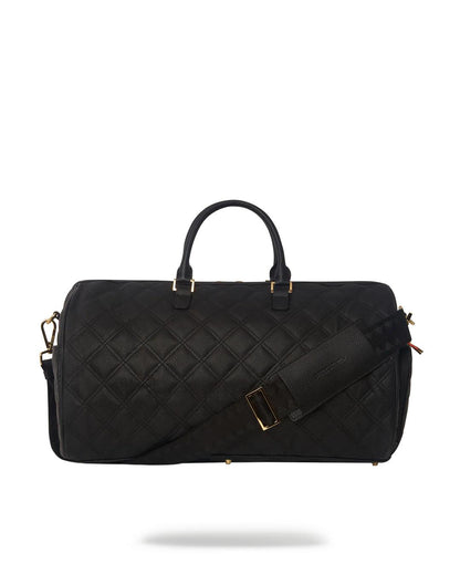 Sprayground Featured | NOIR QUILT GOLD CHAIN SHARK DUFFLE
