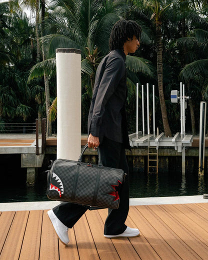 Sprayground Trending | SHARK BITE SHARKS IN PARIS GRAY DUFFLE