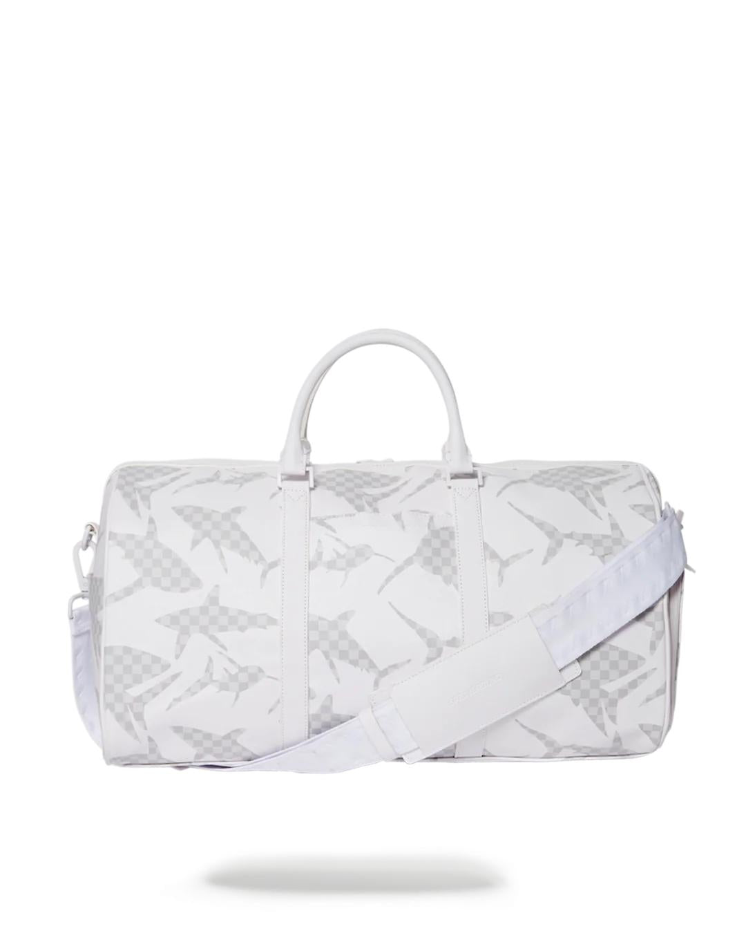 Sprayground Classic | SHARK CHECK (WHITE) DUFFLE