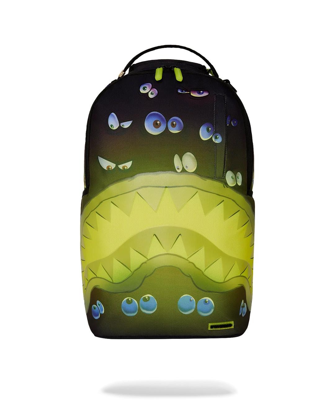 Sprayground Best Seller | EYES ALL A GLOW (GLOW IN THE DARK) DLXR BACKPACK