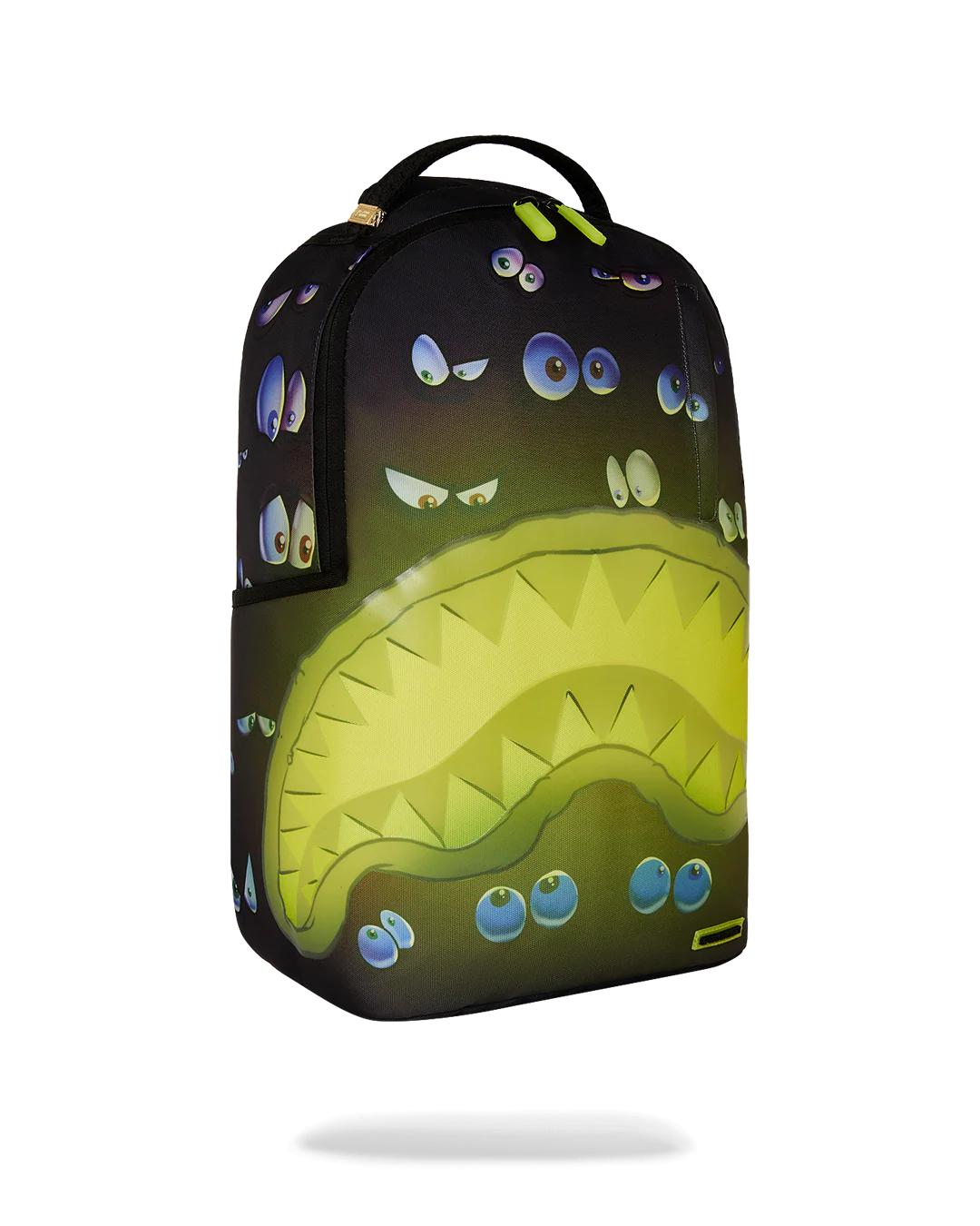 Sprayground Best Seller | EYES ALL A GLOW (GLOW IN THE DARK) DLXR BACKPACK