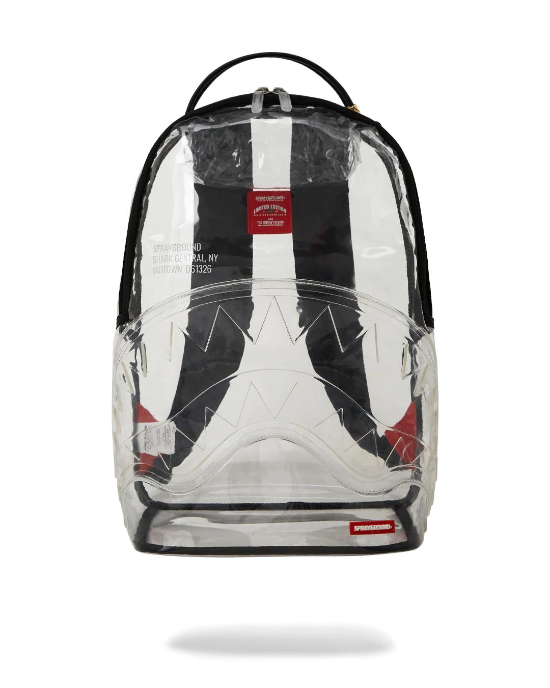 Sprayground Trending | 100% CLEAR BACKPACK - SHARK CENTRAL