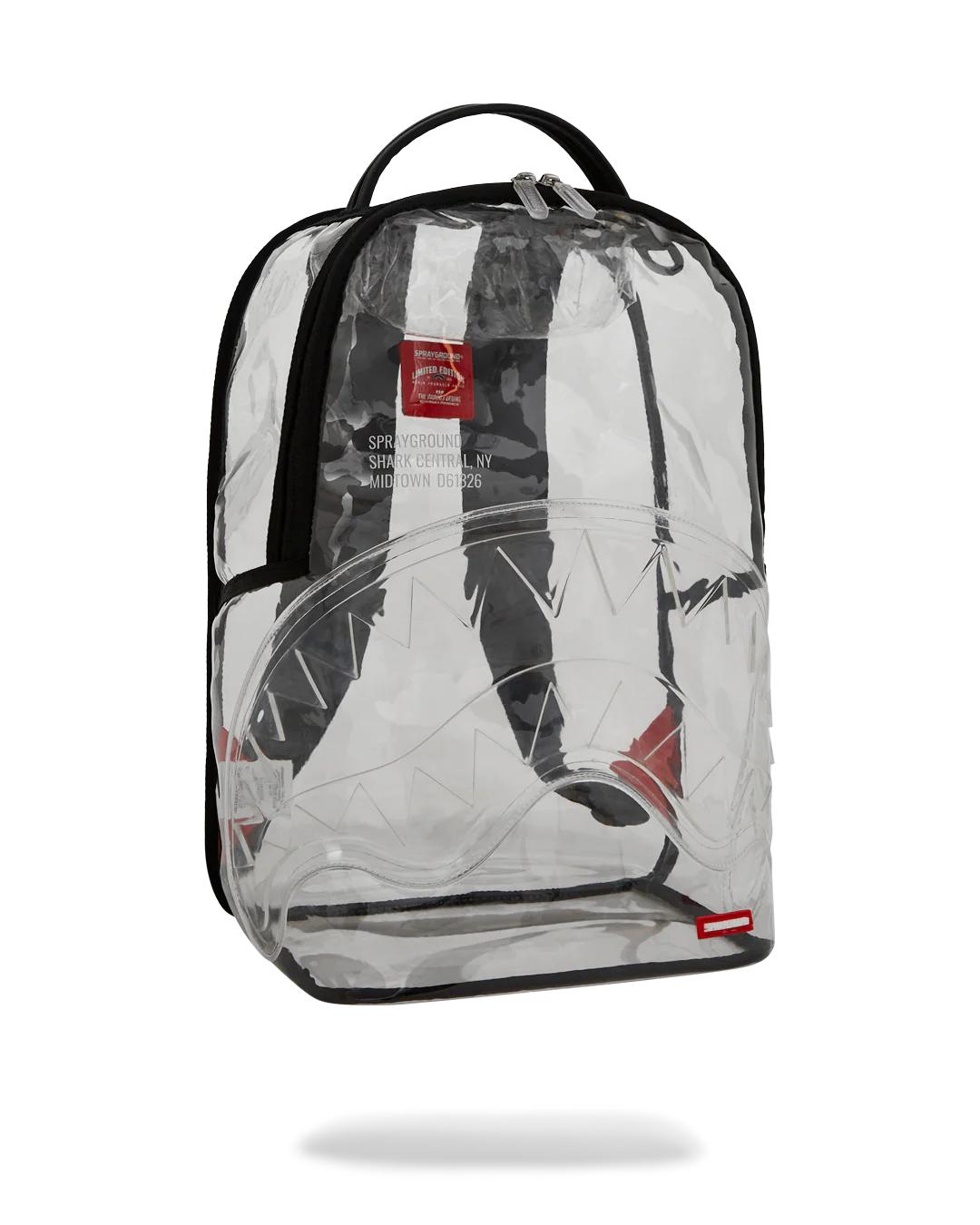 Sprayground Trending | 100% CLEAR BACKPACK - SHARK CENTRAL