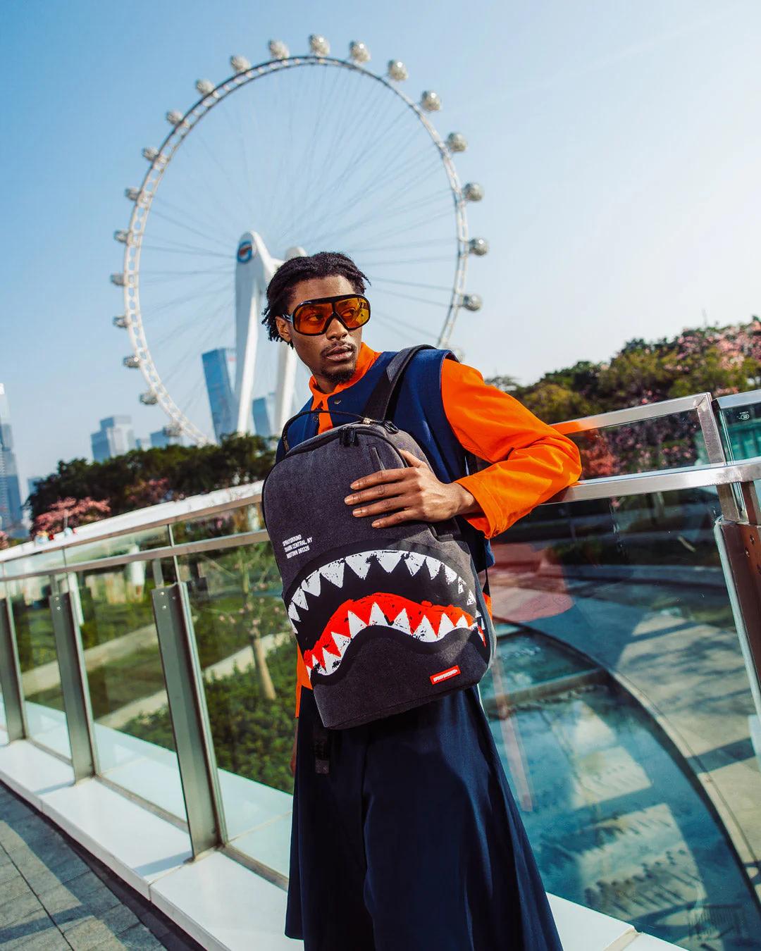 Sprayground Popular | SHARK CENTRAL DENIM VENOM BACKPACK