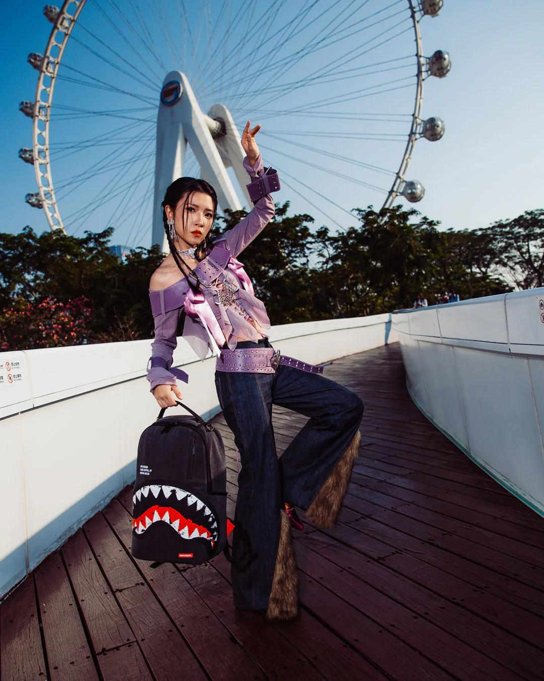 Sprayground Popular | SHARK CENTRAL DENIM VENOM BACKPACK