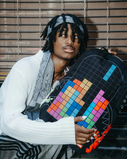 Sprayground Best Seller | TETRIS WITH DIABLO AND MONEY BEAR BACKPACK
