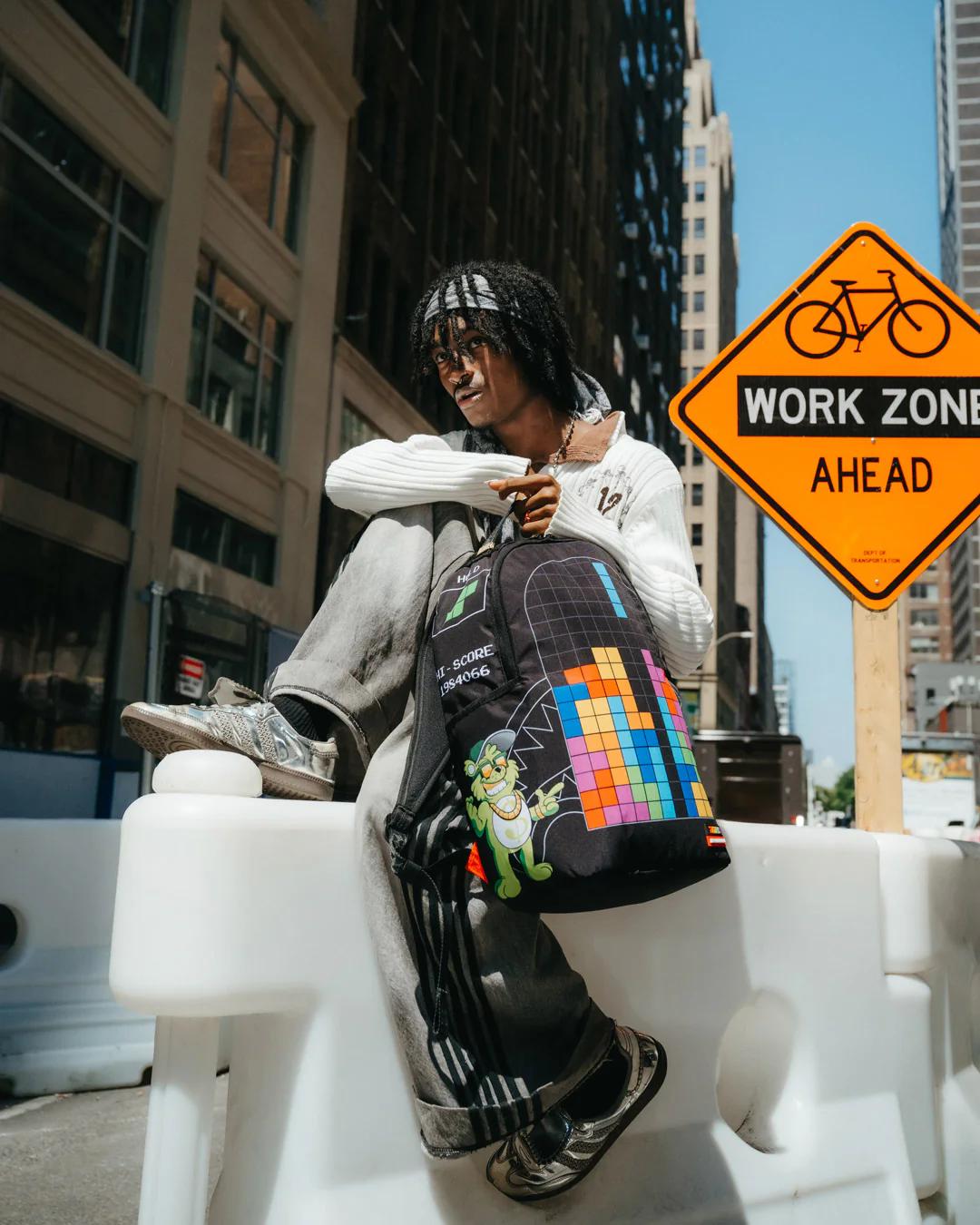 Sprayground Best Seller | TETRIS WITH DIABLO AND MONEY BEAR BACKPACK