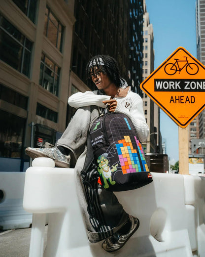 Sprayground Best Seller | TETRIS WITH DIABLO AND MONEY BEAR BACKPACK