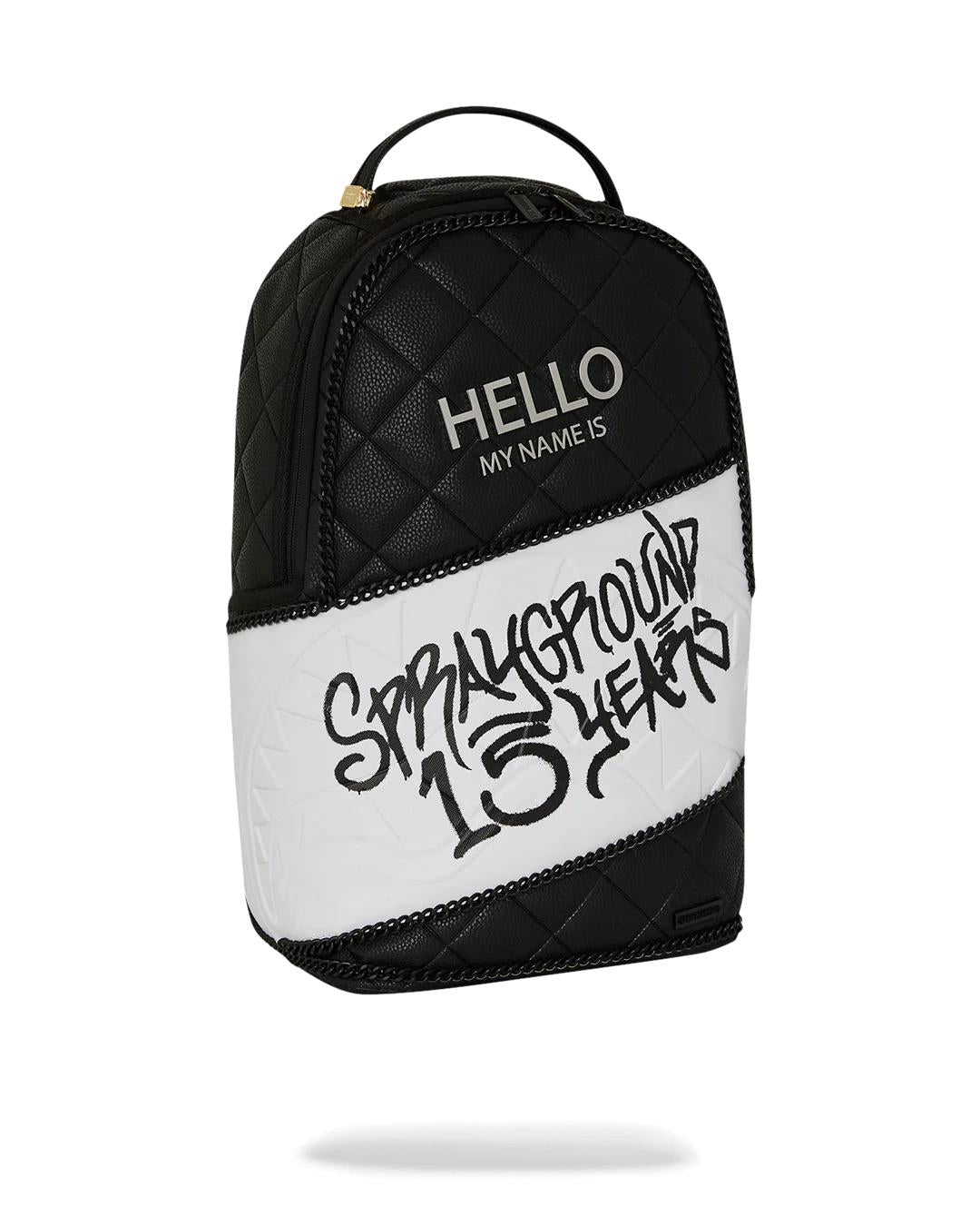 Sprayground Signature | HELLO MY NAME IS 15 YEARS QUILTED BACKPACK (SUPER RARE)