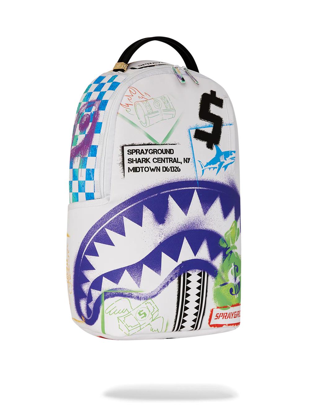 Sprayground Classic | SHARK CENTRAL CUT OUT FOR GREATNESS DLXSV BACKPACK